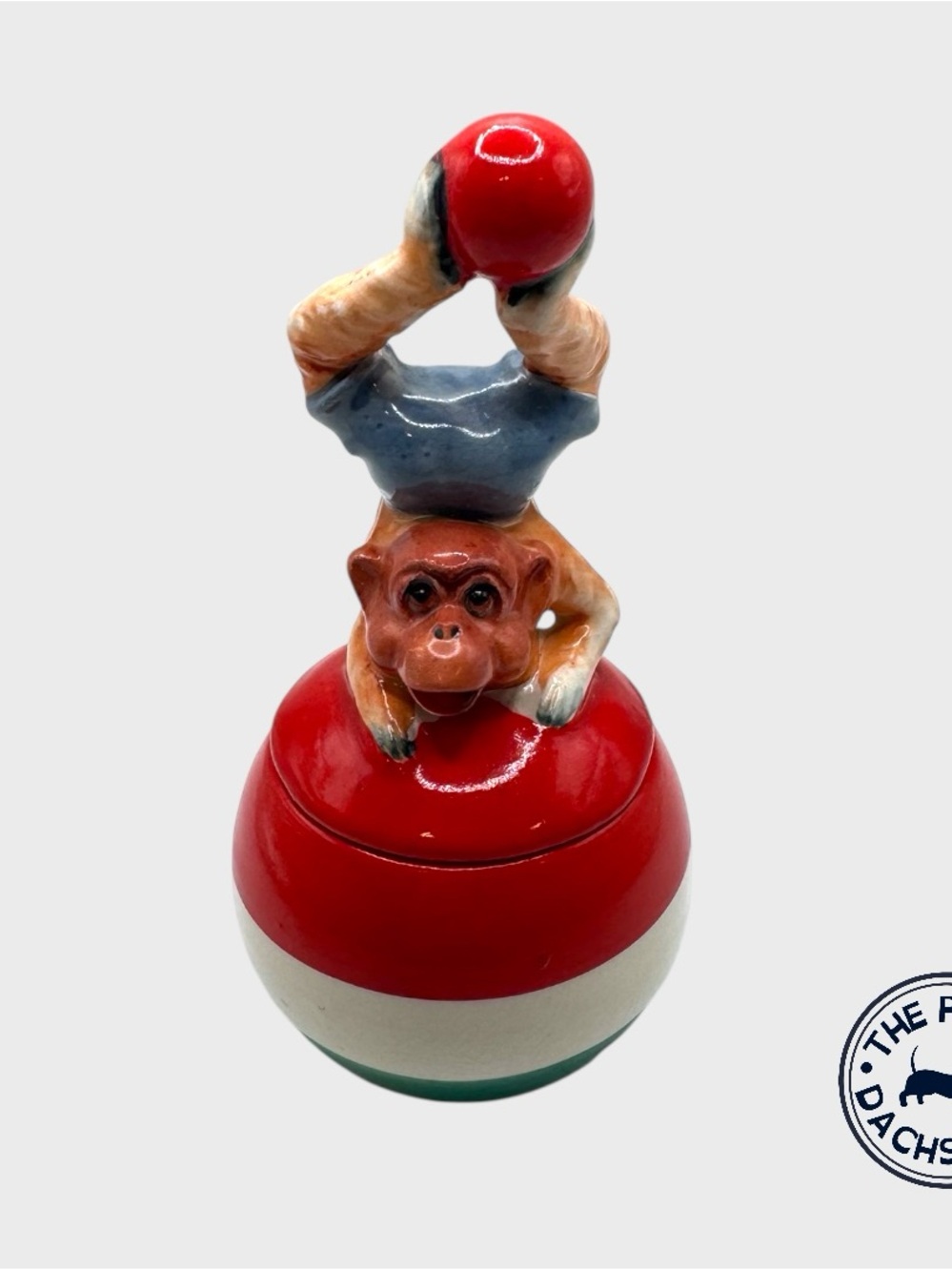 Vintage Circus Monkey Balancing on a Ball Shakers